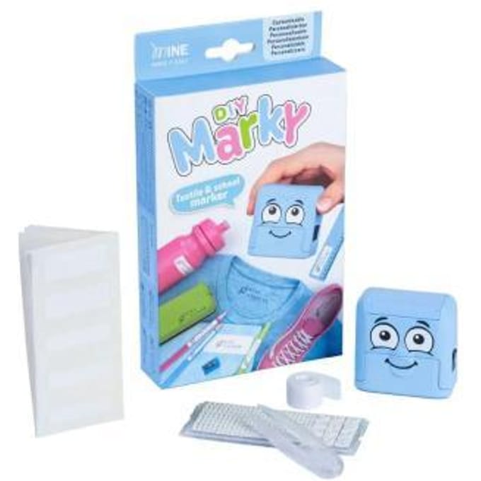 COLOP MARKY Textielstempel Set – Pastelblauw – Voor Kleding & Spullen