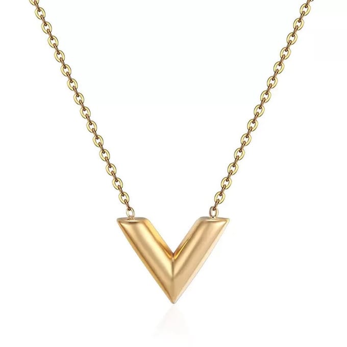 WeLoveSilver - chirurgisch stalen ketting - V-vorm - goudkleurig