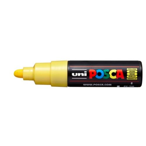 Posca marker met conische punt schrijfdikte breed geel