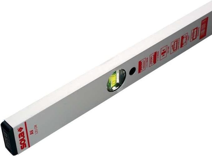 SOLA Alu blokwaterpas AV80 80cm 2 libellen 0,50mm/m zilver