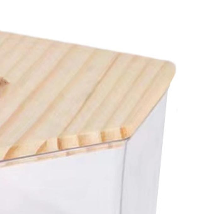 Boîte de Douche de Bain de Sable pour Hamster Transparente Salle de Douche de Bain de Sable pour Hamster pour Petits Animaux beige