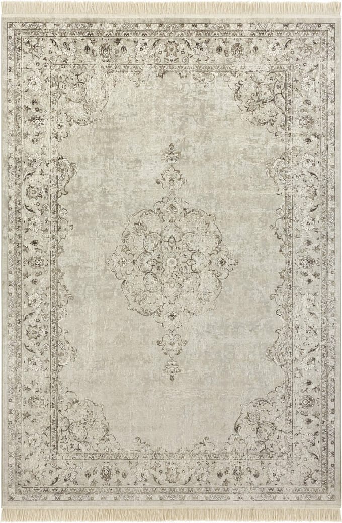 Vintage vloerkleed - Oriental crème 95x140