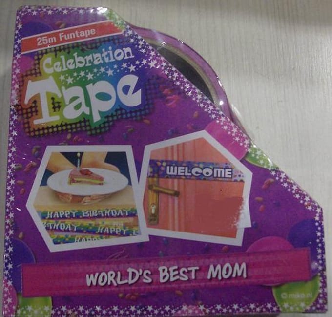 Funtape World's best mom - afzetlint moeder - 25m