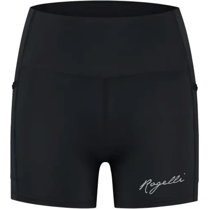 Rogelli Essential Dames Korte Hardloopbroek - Achterzak Met Rits - Zwart