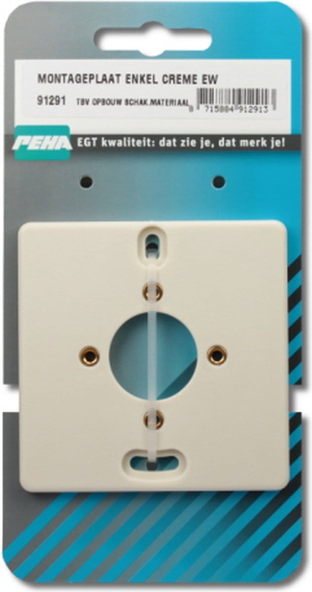 MONTAGEPLAAT ENKEL CREME EW