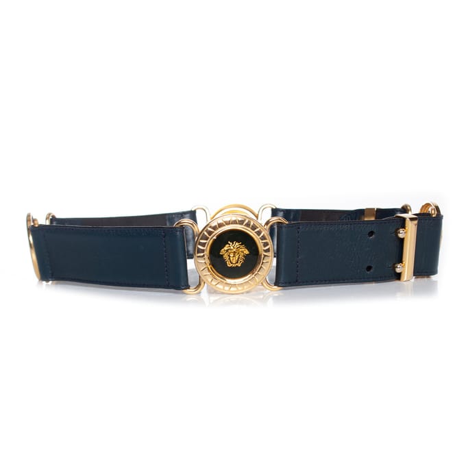 Gianni Versace couture Blauwe tailleriem