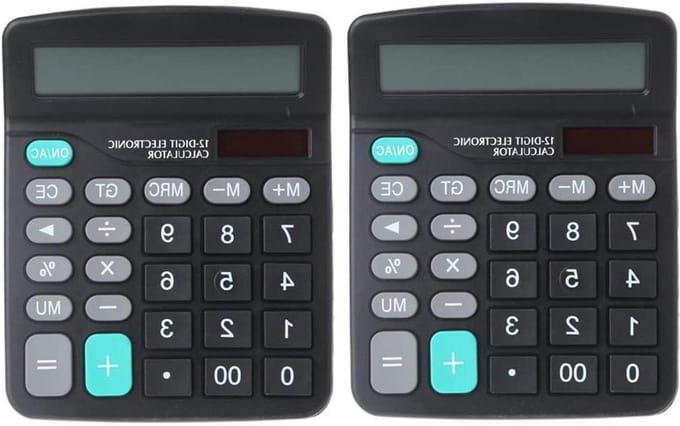 Rekenmachine Set - Desktop Calculator - Basis Berekeningen - Groot Display - 2 Stuks