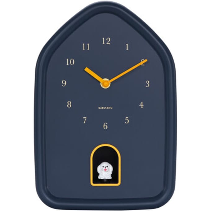 Karlsson wandklok modern doggy donker- Ø29,1cm