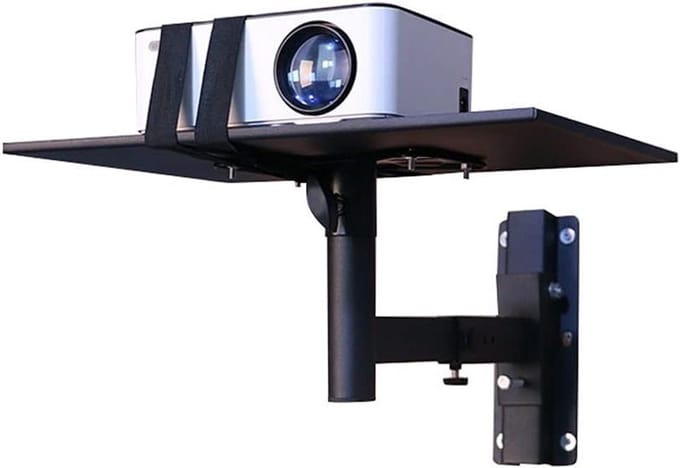 Speaker Muurbeugel - Projector Plank - Audio Installatie - Robuuste Metalen Constructie - 36 cm Diameter - Zwart