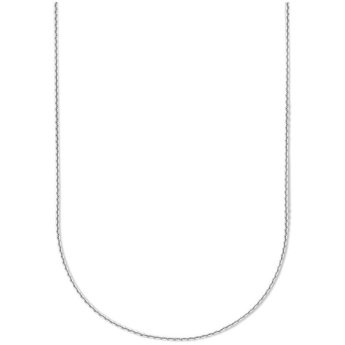 collier anker gediamanteerd 1,1 mm zilver gerhodineerd