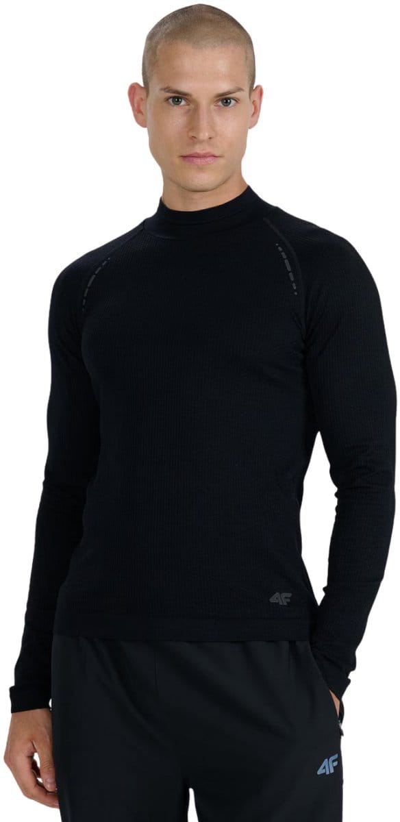 4F T-shirt Heren longsleeve Zwart - Maat S/M