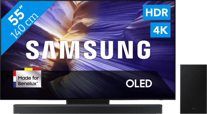 Samsung 55" OLED S90F (2025) + Samsung HW-B750F Zwart