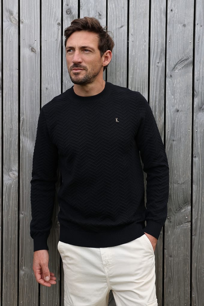 Kultivate Kn New Ryan Black Größe: L | Pullover Outlet | Herren | Schwarz