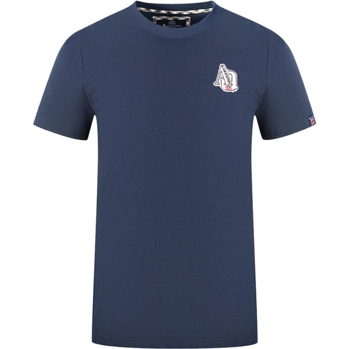 Aquascutum "1851 AQ" Logo Navy Blue T-Shirt