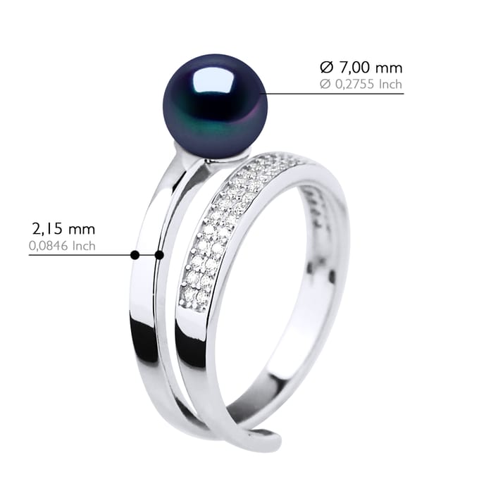 Ring Sieraden - Echte GeCultiveerde Zoetwaterparel Rond 8-9 mm