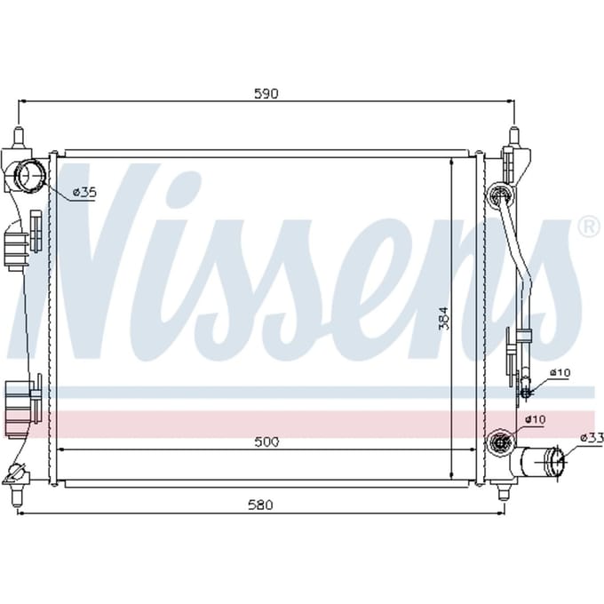 Radiator, motorkoeling NISSENS 67553
