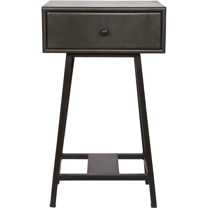 WOOOD Skybox Sidetable - Hout/Metaal - Zwart - 70x45x30