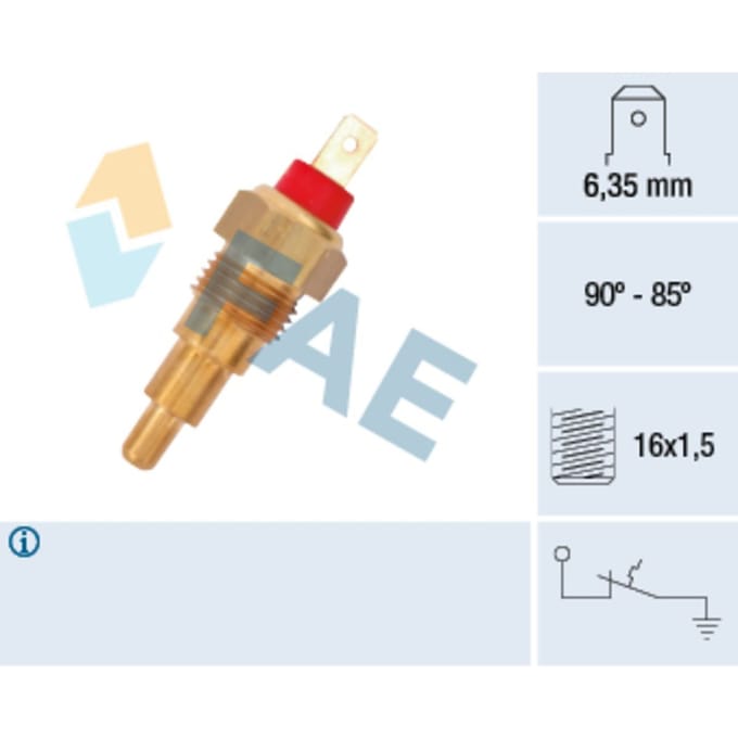 Temperatuurschakelaar, radiateurventilator FAE 37620
