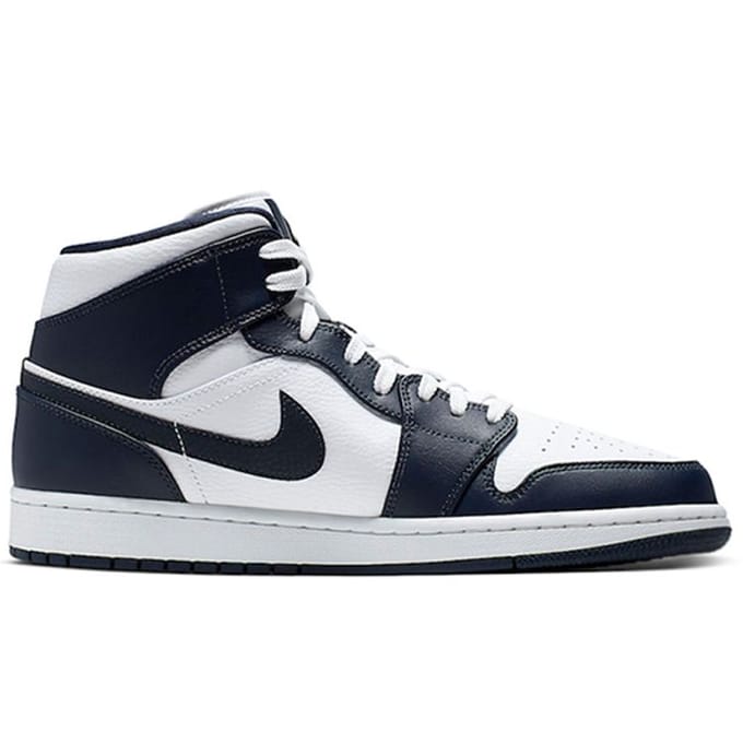 Air Jordan 1 Mid White Metallic Gold Obsidian