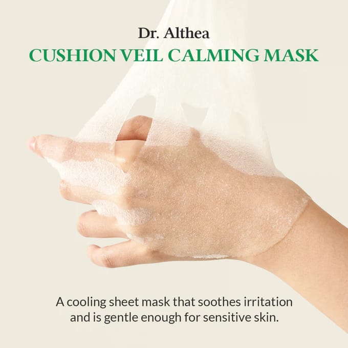Dr. Althea Cushion Veil Masque Tissu Apaisant Hydratation 35g*4Pièces