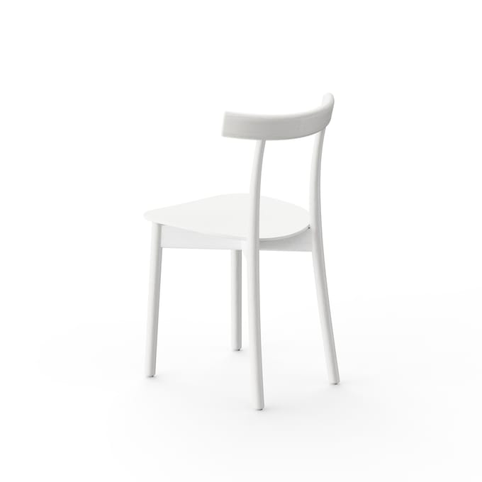 NINE Skinny Wooden Stoel - white