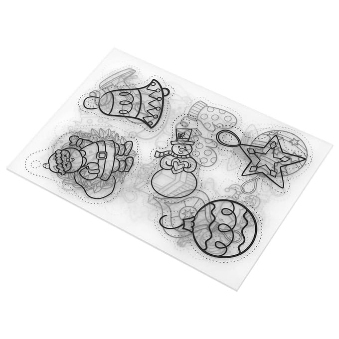 12 stuks Krimpfolie Vellen Kerst Set Klein Patroon DIY Handgemaakte Accessoires white