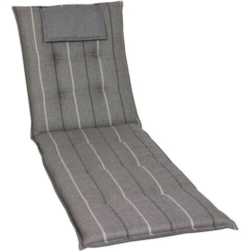 GO-DE TEXTIL Tuinkussen (Stoelkussen voor een ligbed, Grijs)