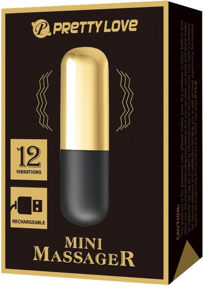PRETTY LOVE - GOLDEN RECHARGEABLE BULLET VIBRATOR