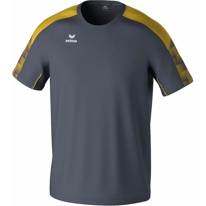 Erima Evo Star T-Shirt Kinderen - Grijs / Geel | Maat: 140