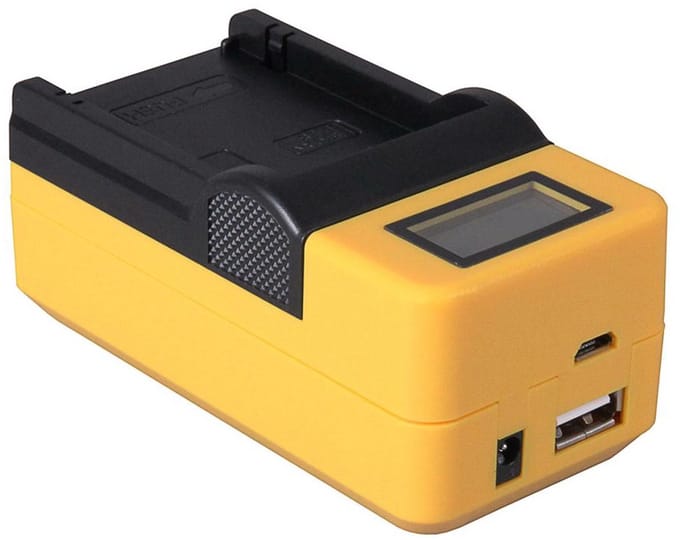 NB-6L en NB-6LH Cynchron lader met LCD en USB aansluiting