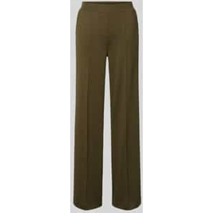 Straight leg stoffen broek met vaste persplooien