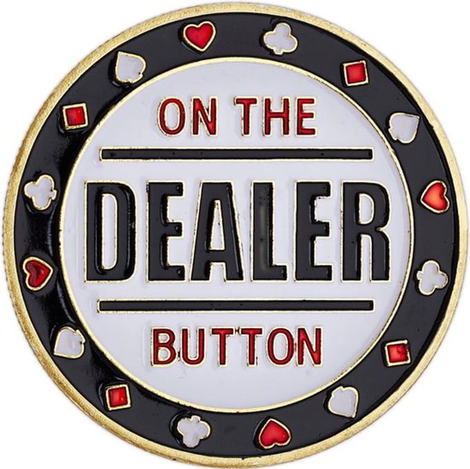 Dealerbutton Poker Metaal 4 cm. - HOT Games
