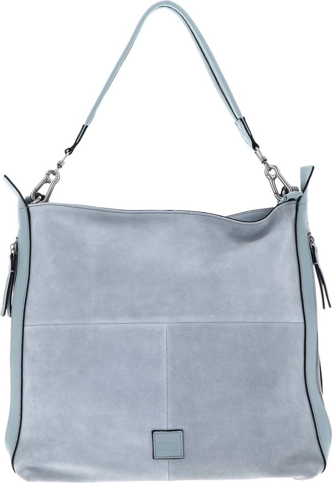 FREDsBRUDER Leren Schoudertas Lazap Hobo Bag Sky Blue Lichtblauw