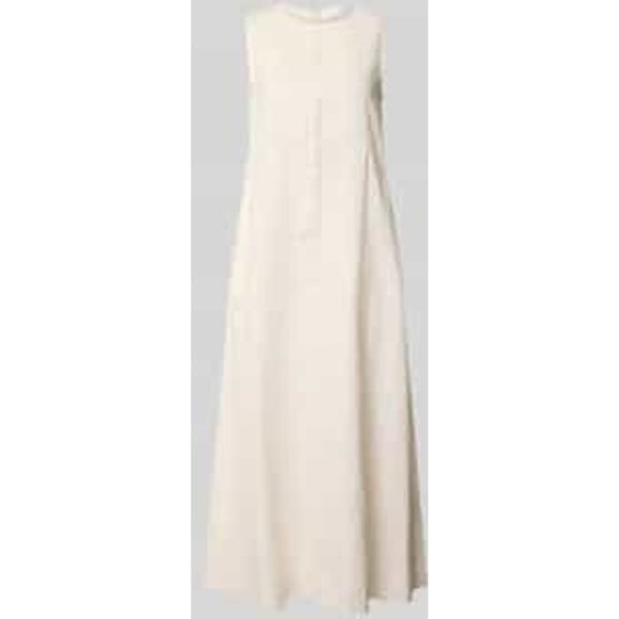 relaxed fit midi-jurk van puur linnen