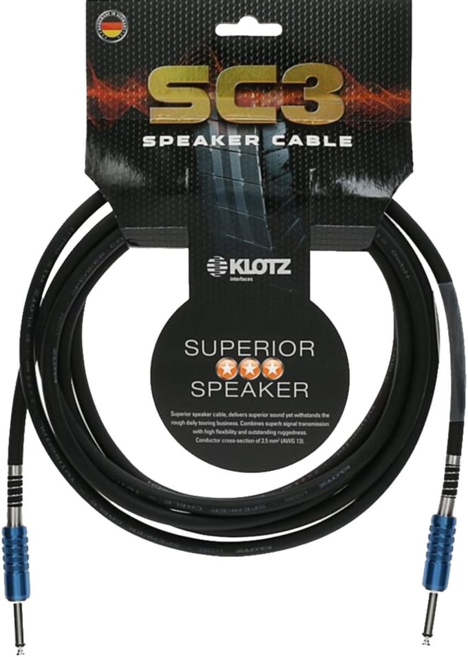 Klotz SC3PP01SW Speakerkabel 1 m - Luidsprekerkabel
