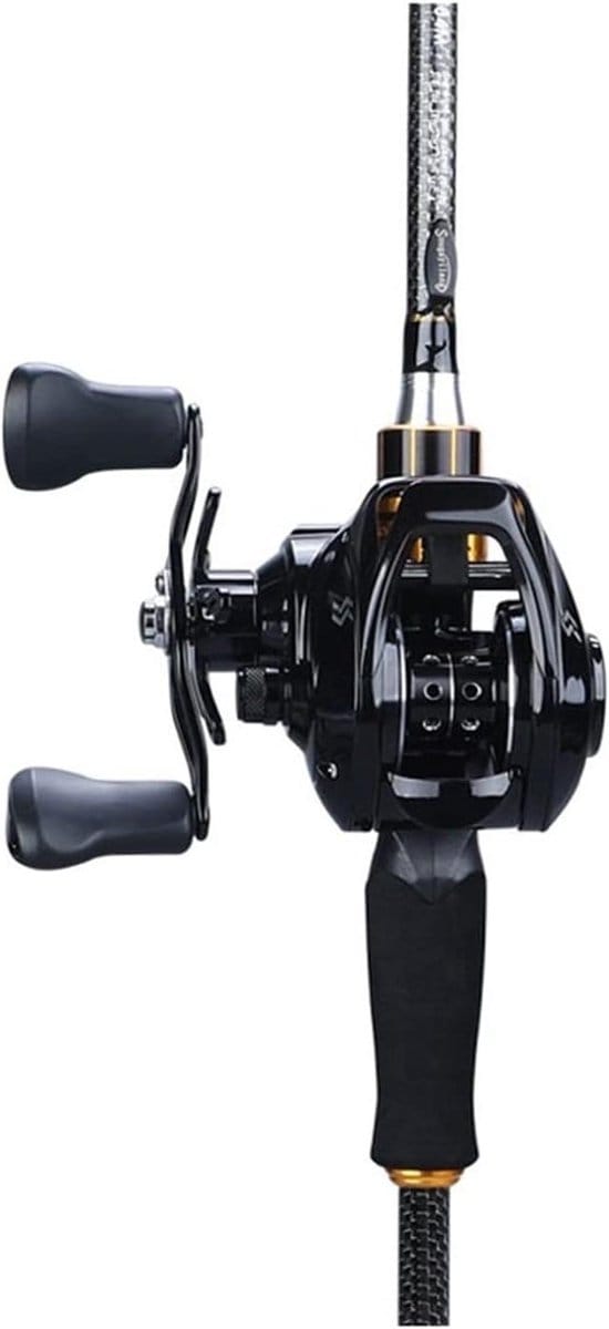 Vishengel Set - Hengel en Reel - Baitcasting Vissen - Koolstofvezel Constructie - 2.1 Meter - Rechtshandig