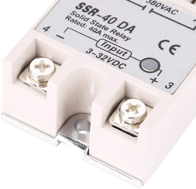 Dailygoods - Solid State Relay - 40A - Hoge betrouwbaarheid - Compact formaat - Automatische bediening - Ideaal voor temperatuurcontrollers - Geschikt...