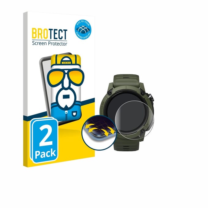 BROTECT - Screenprotector voor Coros NOMAD - Folie Beschermfolie transparant volledig dekking - 2 Stuks