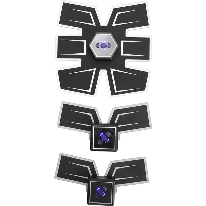 Fitness Buikspier Stimulator Patch EMS Smart Home Spier Massage Sticker AFS‑301 2Zwart white