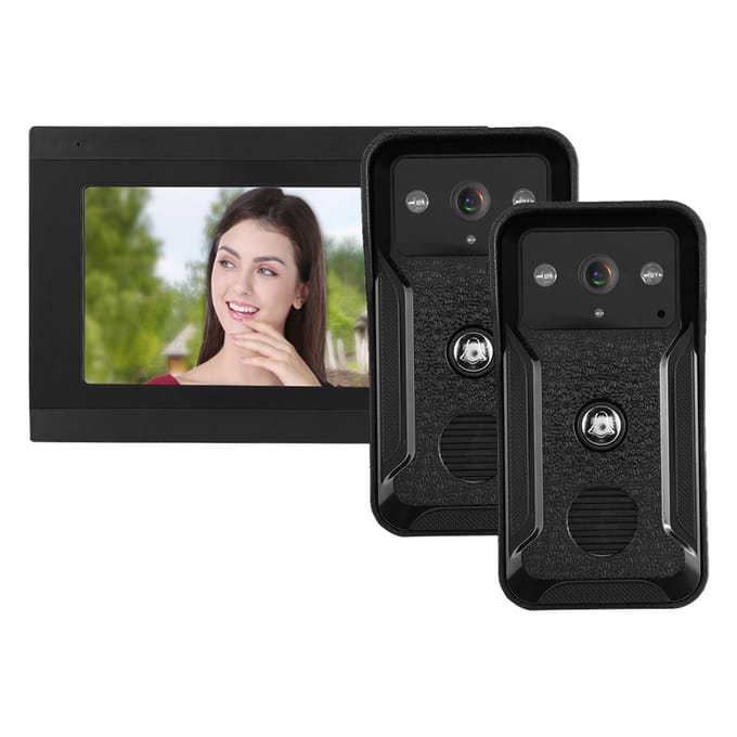 7 inch 2 Camera's 1080P Video Intercom Bedraad Wifi Deurtelefoon Nachtzicht Camera