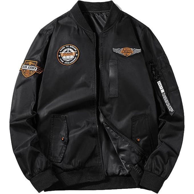 Outdoor Heren Omkeerbaar Trendy Flight Suit Jas Bomberjack Plus Size Herenkleding 7XL black