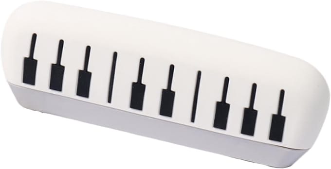 Mondharmonica - Muziekinstrument - Muziek Leren - Wasbaar Ontwerp - 17 cm - Wit