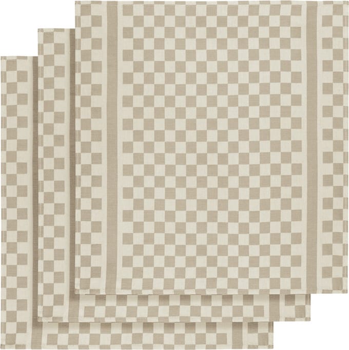 De Witte Lietaer Theedoek Groom-A - 3 stuks - 65 x 70 cm - Katoen