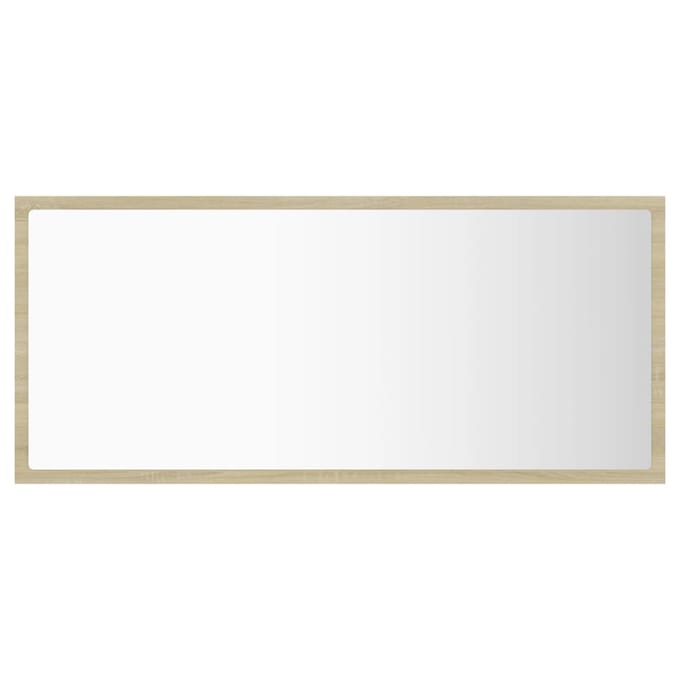 vidaXL - Badkamerspiegel - LED - 90x8,5x37 - cm - acryl - sonoma - eikenkleurig