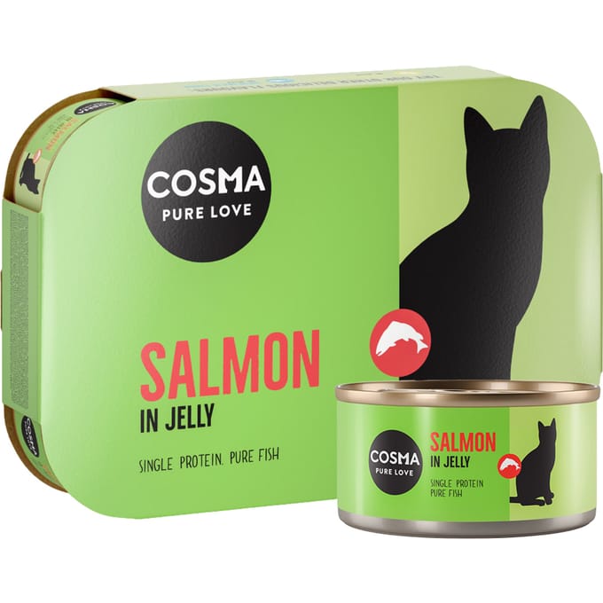 6x170g Zalm in Gelei Cosma Original Kattenvoer