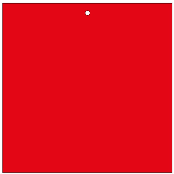 Markeringsplaatje rood, beschrijfbaar, 100 stuks 200 x 200 mm