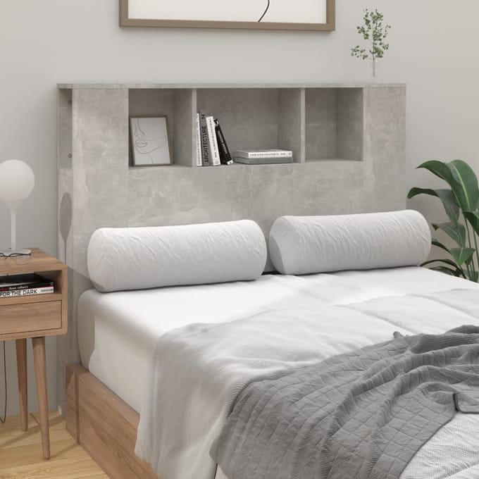 vidaXL - Hoofdbordkast - 120x18,5x102,5 - cm - betongrijs