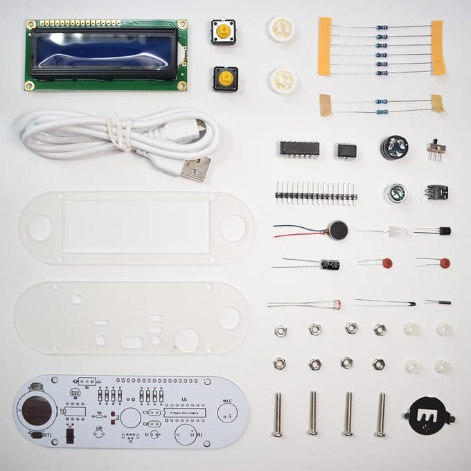 Kaarslicht Effect LCD1602 Vibratie Klok DIY Kit DIY Elektronisch Digitaal veelkleurig