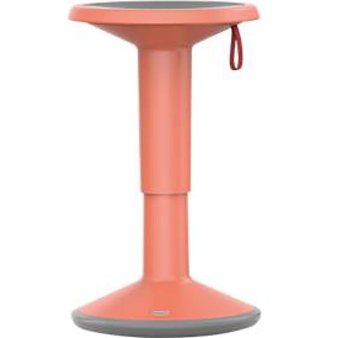 Zit-/sta-hulp interstuhl StandUP, incl. draagrail, in hoogte verstelbaar, B 330 x H 590 - 845 mm, kunststof, zalmoranje