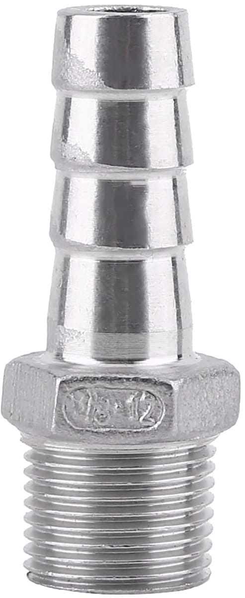 Dailygoods- Slangkoppeling Roestvrij Staal - Slangstuk 3/8 x 12 mm